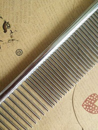 KFX-1114941 Stainless Steel Pet Grooming Comb - 19cm Long with Rounded Bar for Dogs