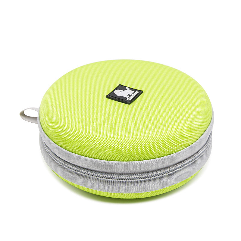 KFX-1115197 Compact Travel Dog Food and Water Bowls with Interactive Frisbee Design, 15cm Diameter