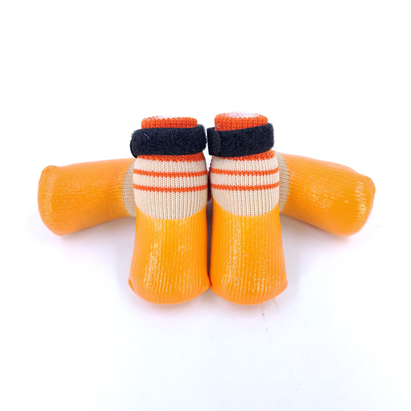 KFX-1115965 Fashion Minimalist Dog Socks Soft Soled Waterproof Scratch Proof Footwear - Anti-Slip Design