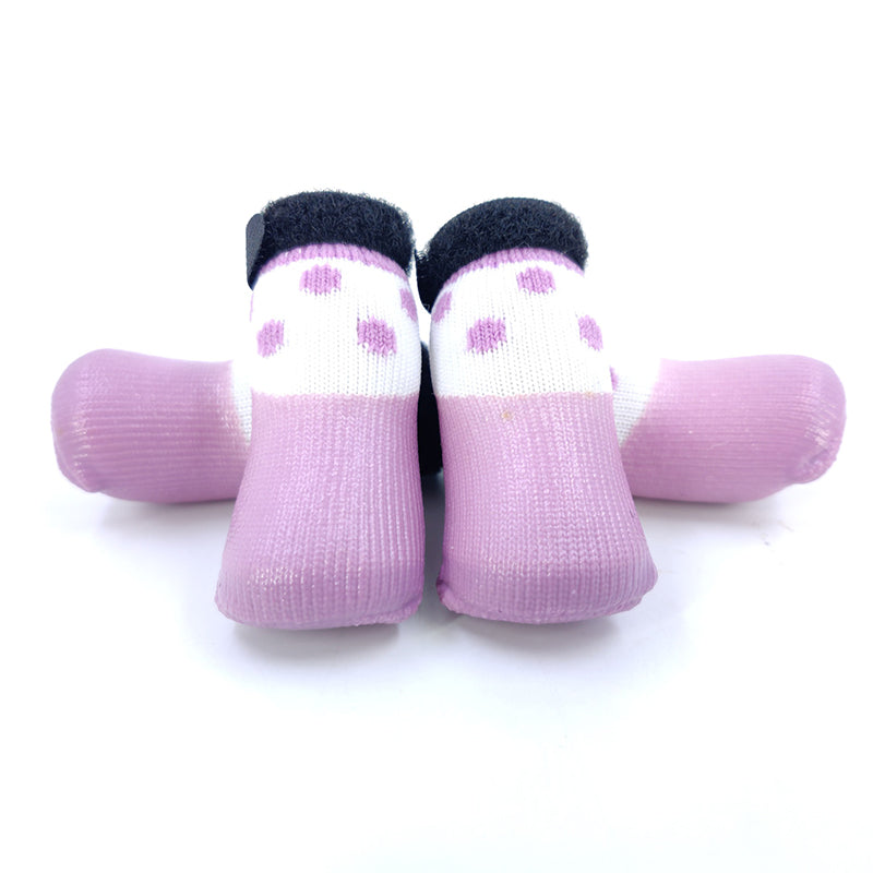 KFX-1115965 Fashion Minimalist Dog Socks Soft Soled Waterproof Scratch Proof Footwear - Anti-Slip Design