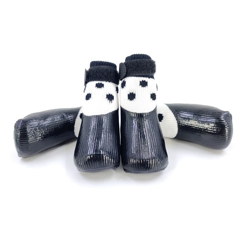 KFX-1115965 Fashion Minimalist Dog Socks Soft Soled Waterproof Scratch Proof Footwear - Anti-Slip Design
