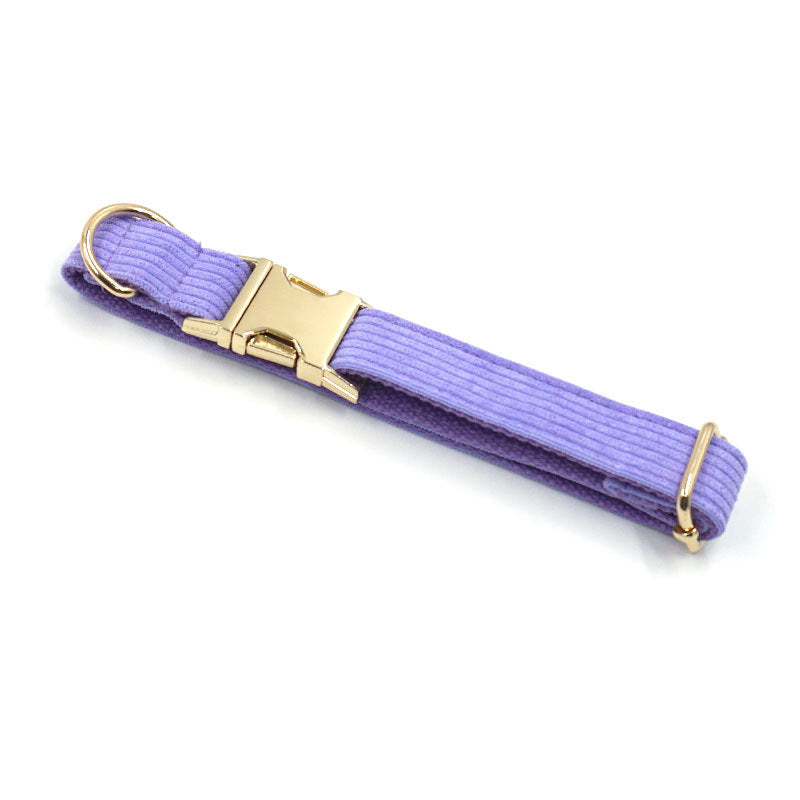 KFX-1117117 Taro Purple Velvet Dog Collar - Stylish and Comfortable Pet Accessory