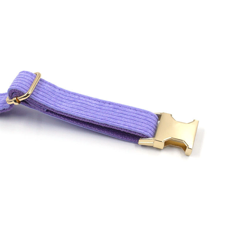 KFX-1117117 Taro Purple Velvet Dog Collar - Stylish and Comfortable Pet Accessory