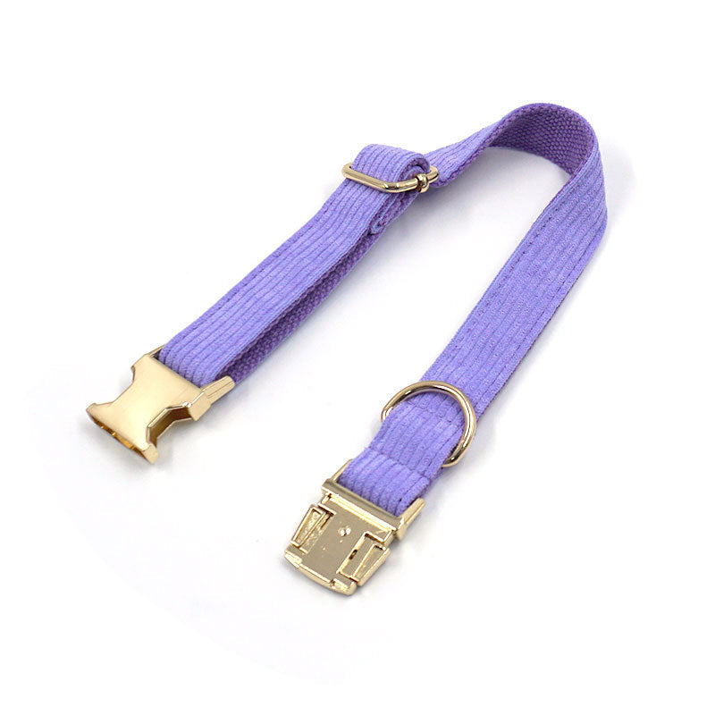 KFX-1117117 Taro Purple Velvet Dog Collar - Stylish and Comfortable Pet Accessory
