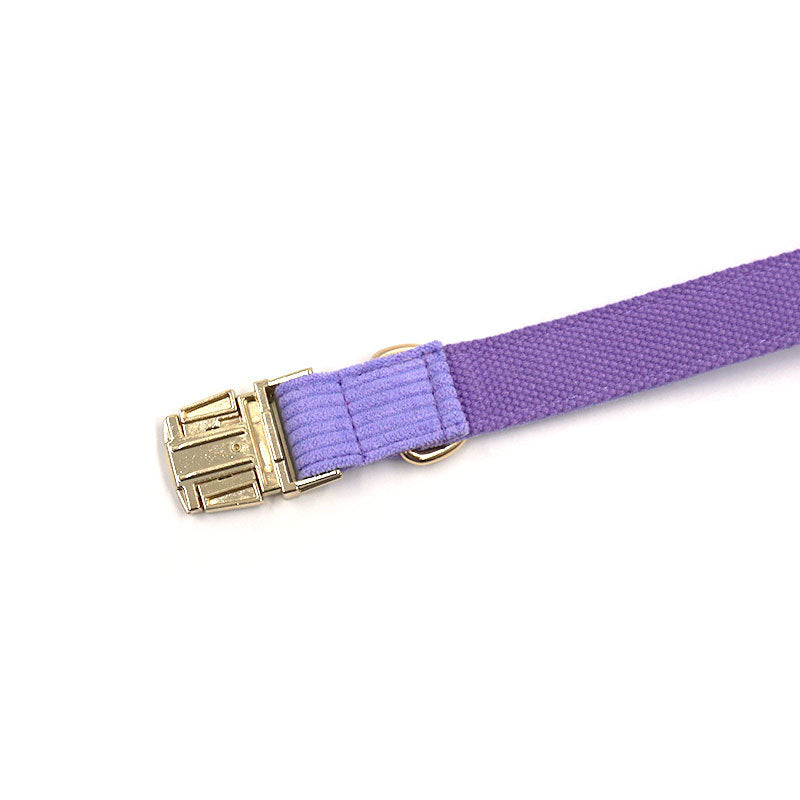 KFX-1117117 Taro Purple Velvet Dog Collar - Stylish and Comfortable Pet Accessory