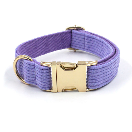KFX-1117117 Taro Purple Velvet Dog Collar - Stylish and Comfortable Pet Accessory