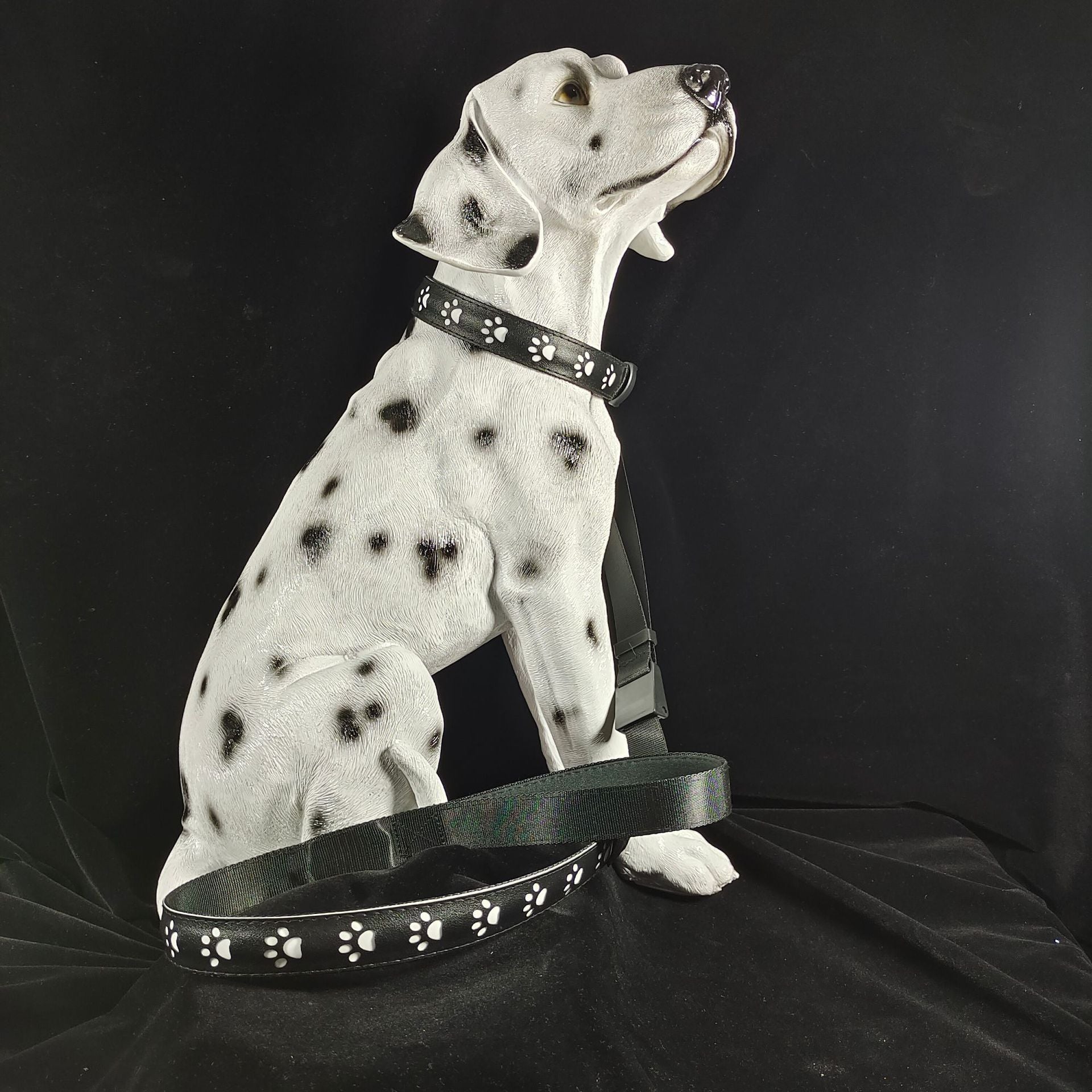 KFX-1118909 7-Color LED Luminous Dog and Cat Traction Collar with USB Charging