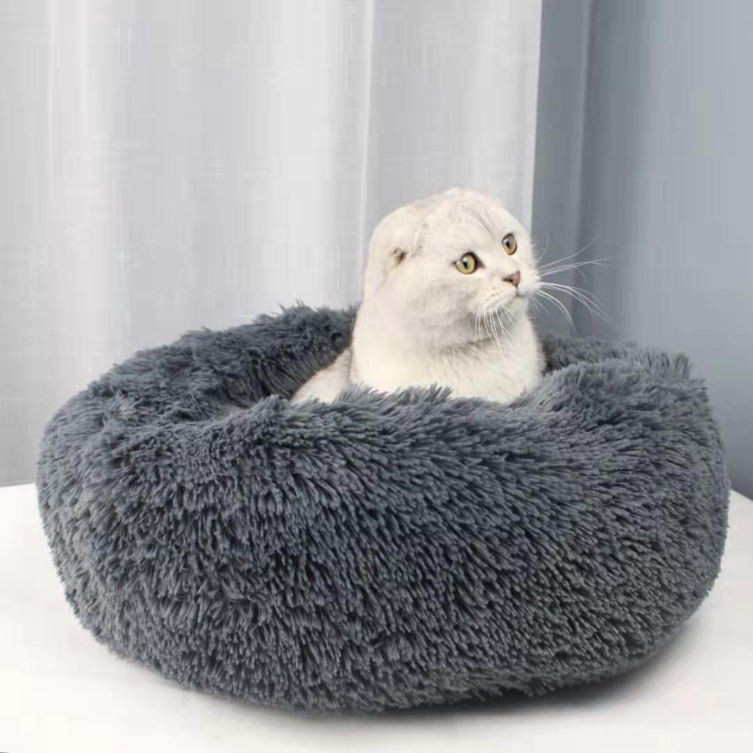 KFX-1119165 Cozy Round Plush Pet Kennel for Small to Large Dogs and Cats