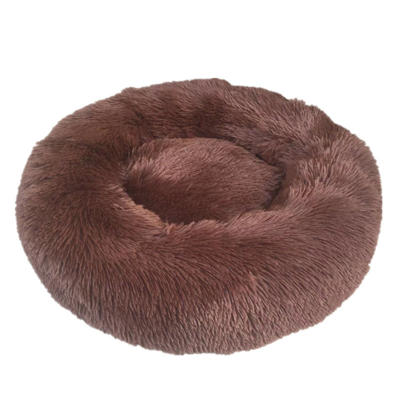KFX-1119165 Cozy Round Plush Pet Kennel for Small to Large Dogs and Cats