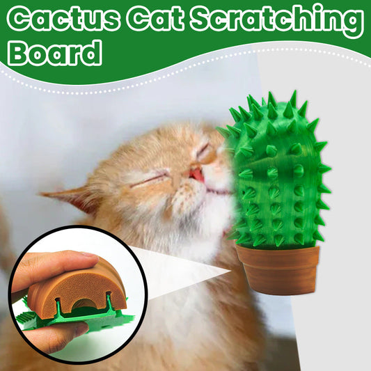 KFX-1119933 Cactus-Shaped Cat Scratch Board for Play and Claw Care - 9x4x11cm Plastic Design