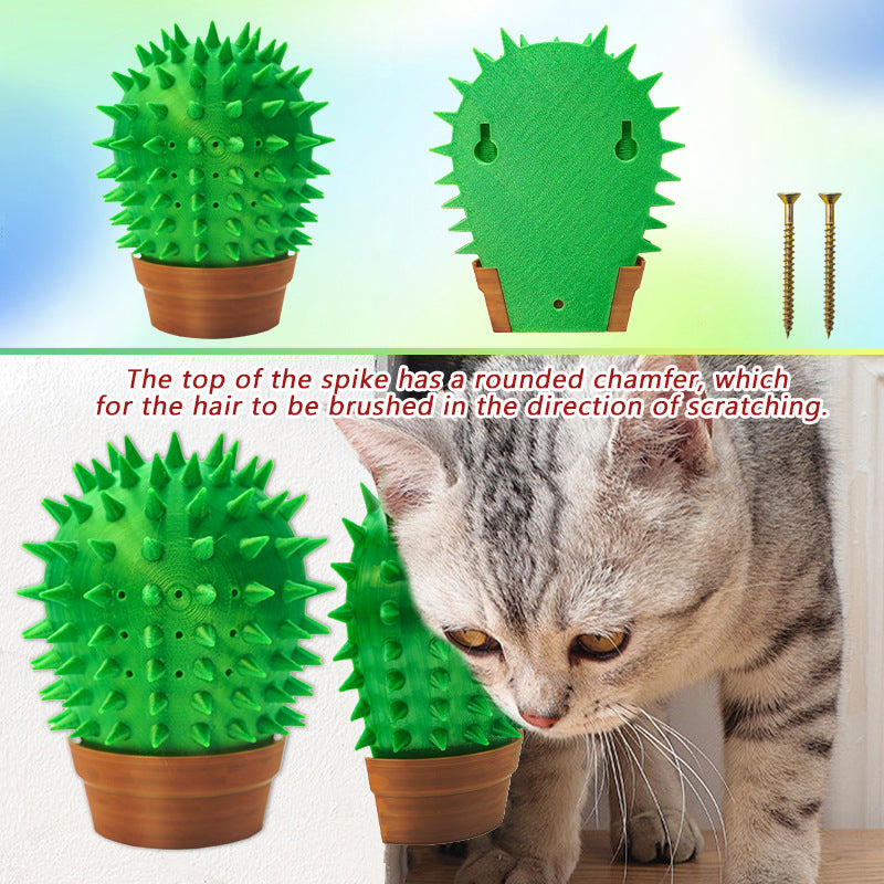 KFX-1119933 Cactus-Shaped Cat Scratch Board for Play and Claw Care - 9x4x11cm Plastic Design