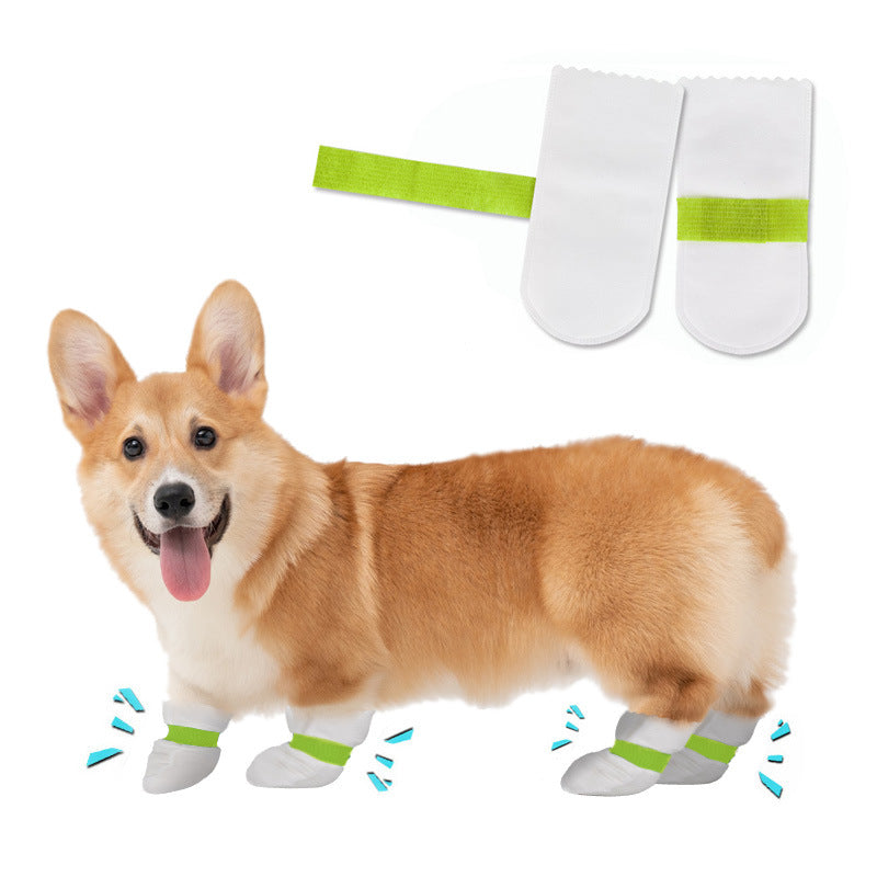 KFX-1121725 Waterproof and Dirt-Proof Disposable Shoe Covers for Medium and Small Dogs, Non-Woven Fabric, 8/20 Pack Options