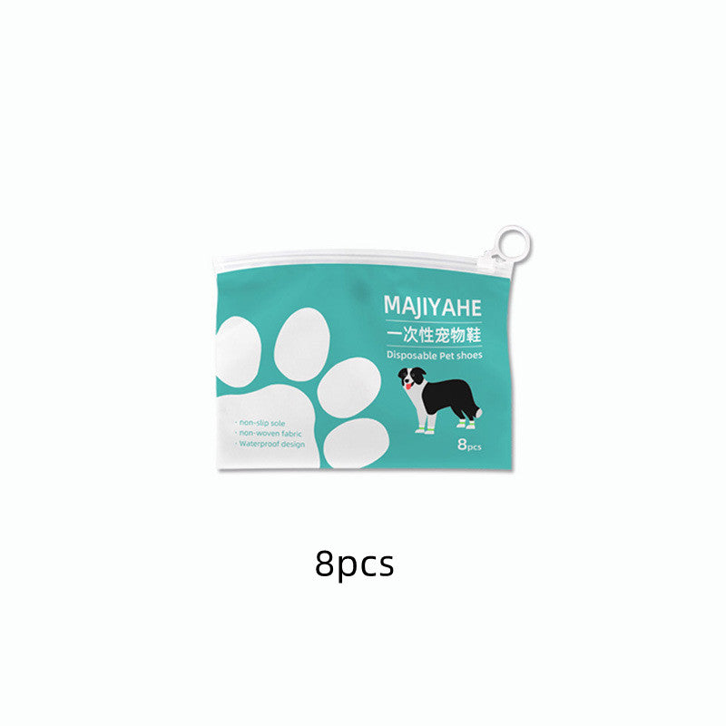 KFX-1121725 Waterproof and Dirt-Proof Disposable Shoe Covers for Medium and Small Dogs, Non-Woven Fabric, 8/20 Pack Options