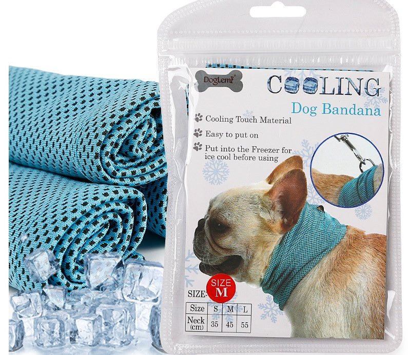 KFX-1122493 Cooling Dog Bandana Scarf - Instant Heat Relief Towel for Summer Outdoor Activities