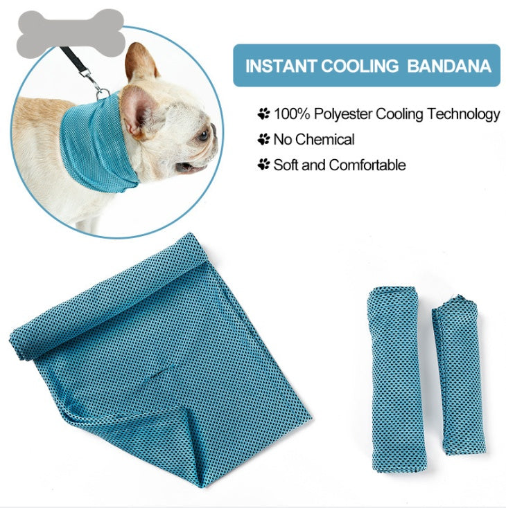 KFX-1122493 Cooling Dog Bandana Scarf - Instant Heat Relief Towel for Summer Outdoor Activities