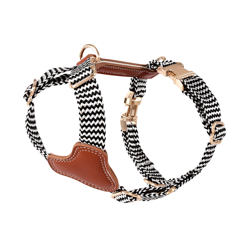 KFX-1124669 Nylon Pet Vest-style Hand Holding Rope Dog Collar and Chest Strap Set in Multiple Colors