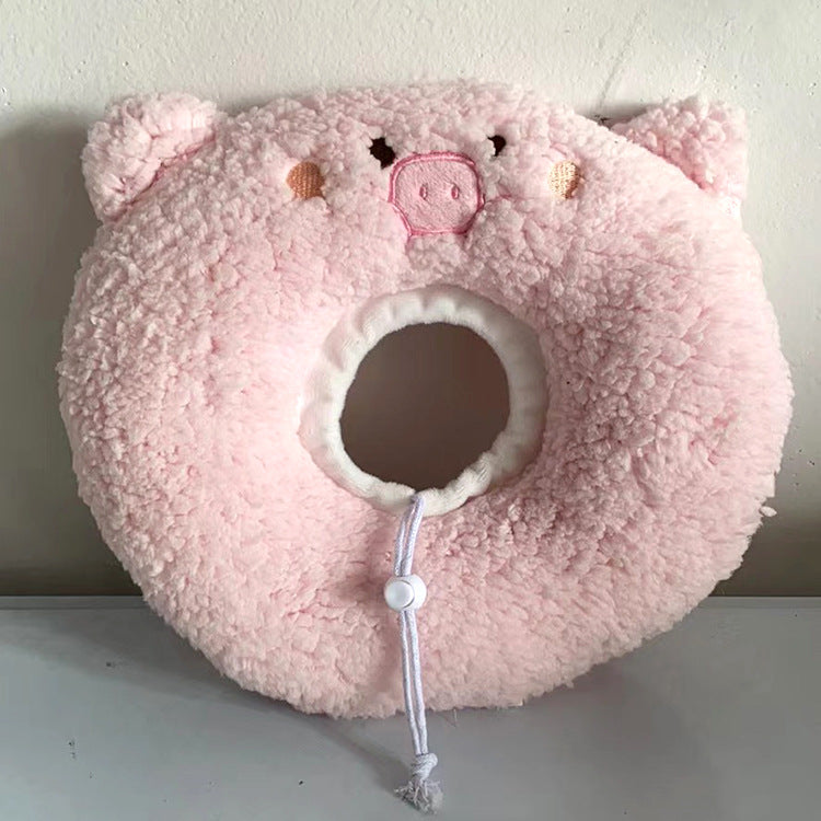 KFX-1126845 Soft Cashmere Cat Collar with Adjustable Sizes – Brown Bear, Pink Pig, White Rabbit