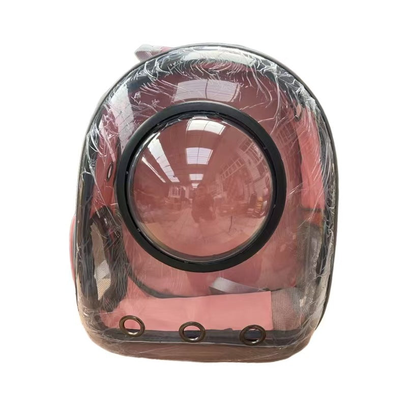 KFX-1127101 Transparent Skylight Cat Backpack with Diaper Storage and Breathable Design, Medium Soft Material, Large Capacity