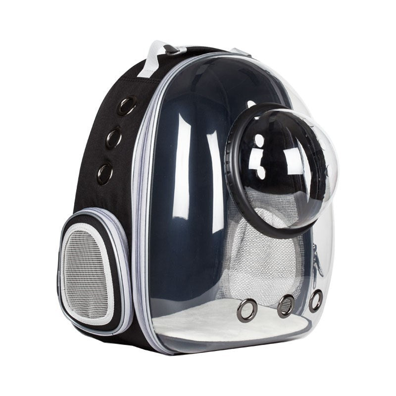 KFX-1127101 Transparent Skylight Cat Backpack with Diaper Storage and Breathable Design, Medium Soft Material, Large Capacity