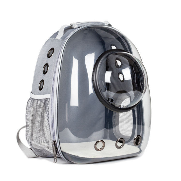 KFX-1127101 Transparent Skylight Cat Backpack with Diaper Storage and Breathable Design, Medium Soft Material, Large Capacity