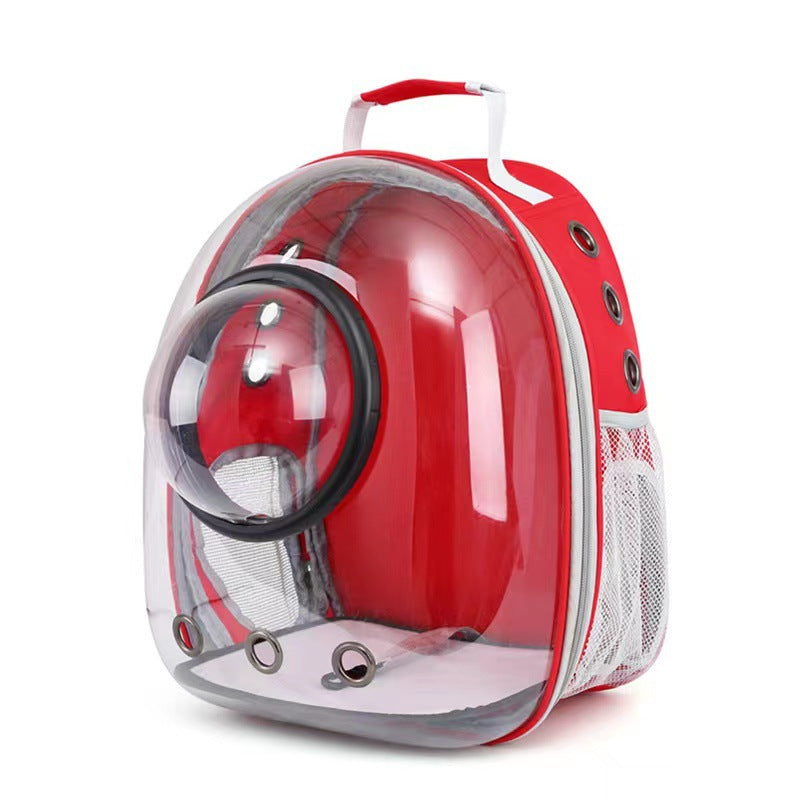 KFX-1127101 Transparent Skylight Cat Backpack with Diaper Storage and Breathable Design, Medium Soft Material, Large Capacity