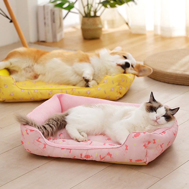 KFX-1134653 Summer Dog Cool Den - Breathable and Moisture-Proof Pet Nest in Waterproof Oxford Cloth, Available in Three Fun Colors