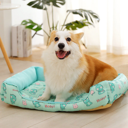 KFX-1134653 Summer Dog Cool Den - Breathable and Moisture-Proof Pet Nest in Waterproof Oxford Cloth, Available in Three Fun Colors