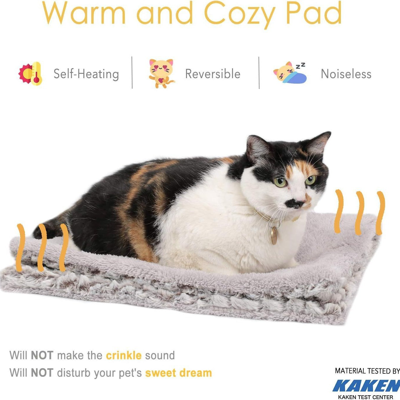 KFX-1135421 Light Gray Double-Sided Pet Sleeping Mat Blanket for Cats - 50x60cm & 60x80cm Options
