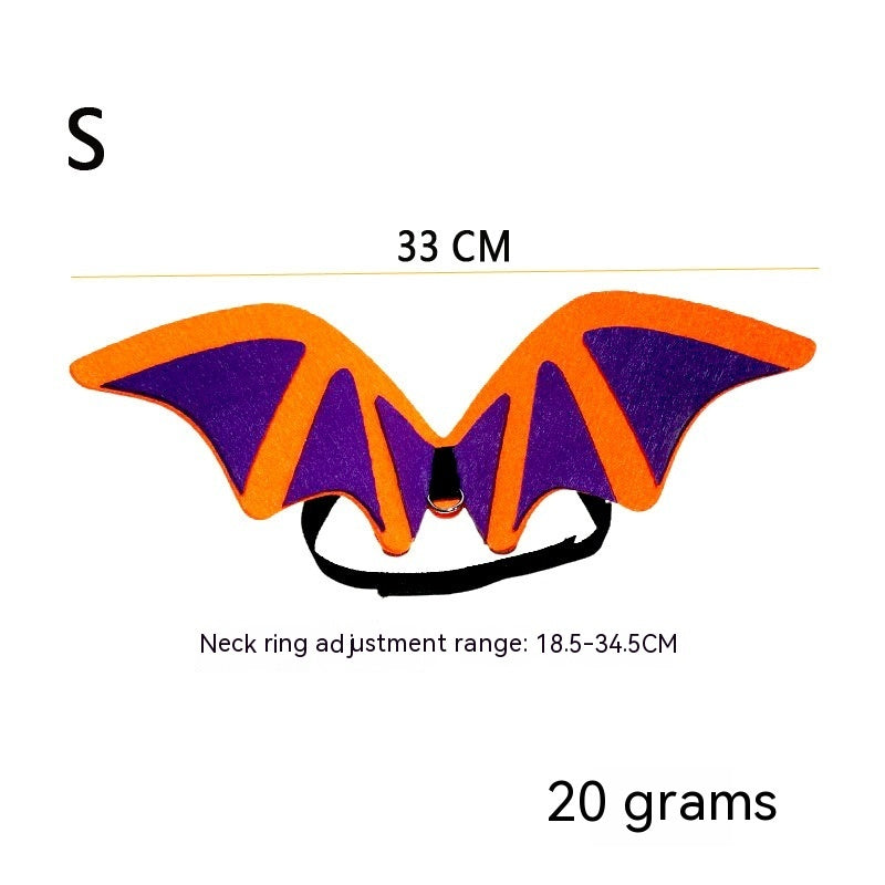 KFX-1138621 Halloween Pet Costume Set with Bat Wings, Bow Tie, and Hat Accessories