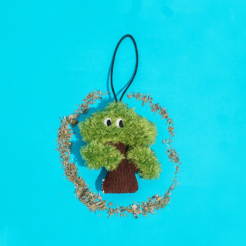 KFX-1143613 Pine Tree Cat Mint Toy Bag Pendant for Grinding and Teasing Cats and Kittens - 50g, 10x3x12cm