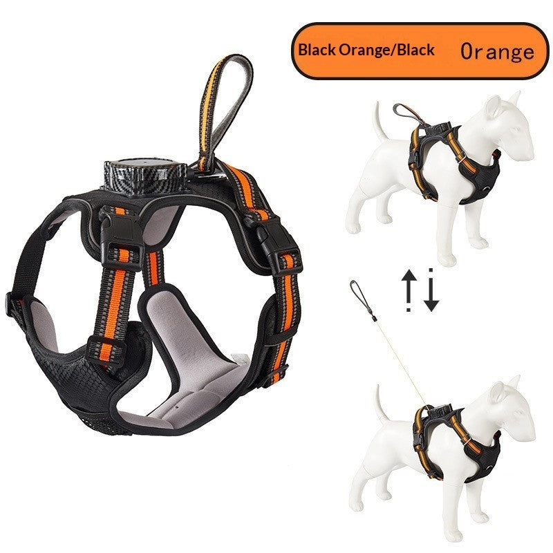 KFX-1145917 Automatic Retractable Lanyard Chest Harness Set for Pets - Multiple Color Options Available