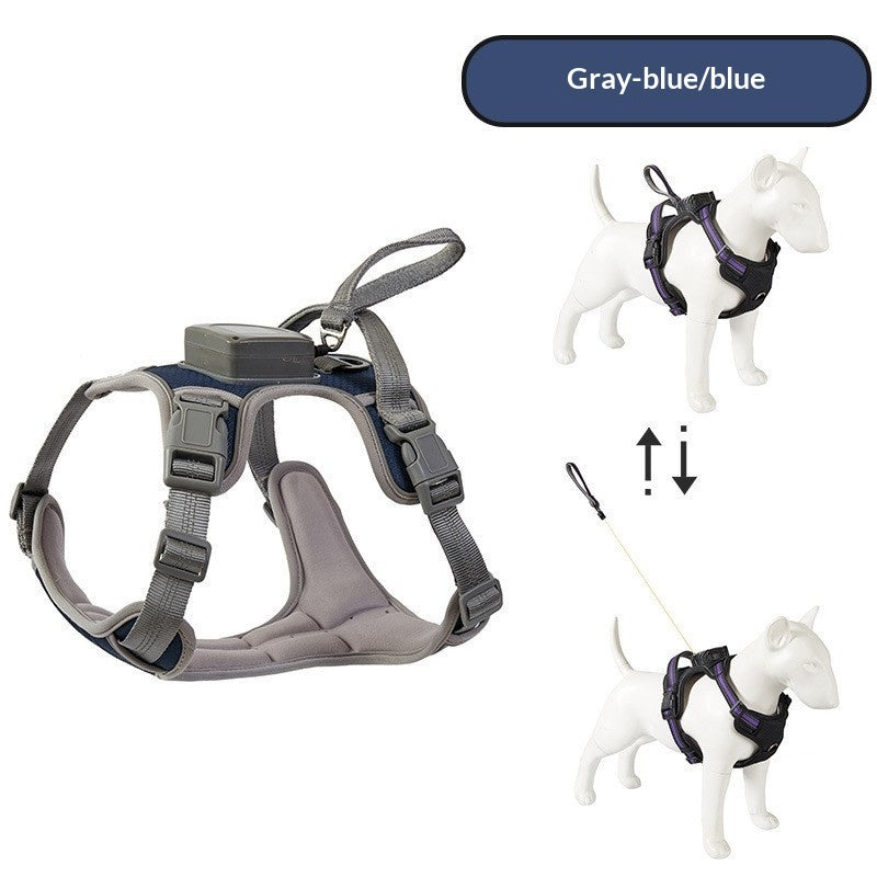 KFX-1145917 Automatic Retractable Lanyard Chest Harness Set for Pets - Multiple Color Options Available