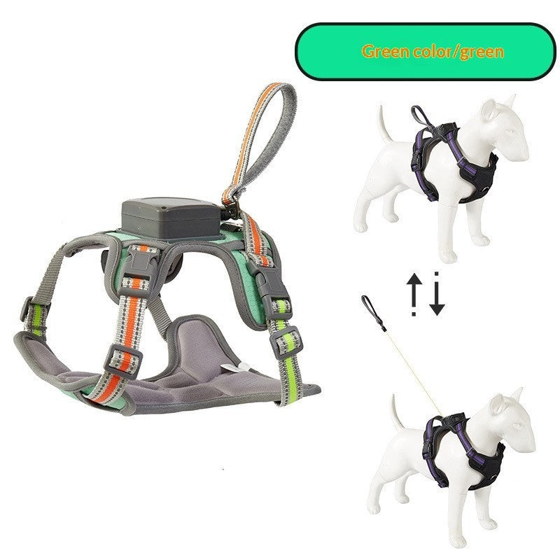 KFX-1145917 Automatic Retractable Lanyard Chest Harness Set for Pets - Multiple Color Options Available