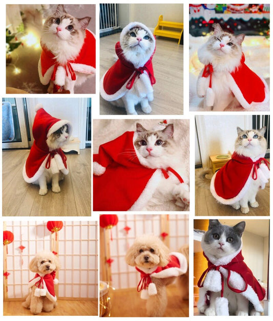 KFX-1146301 Pet Christmas Coat for Cats and Dogs - Festive Cloak Design