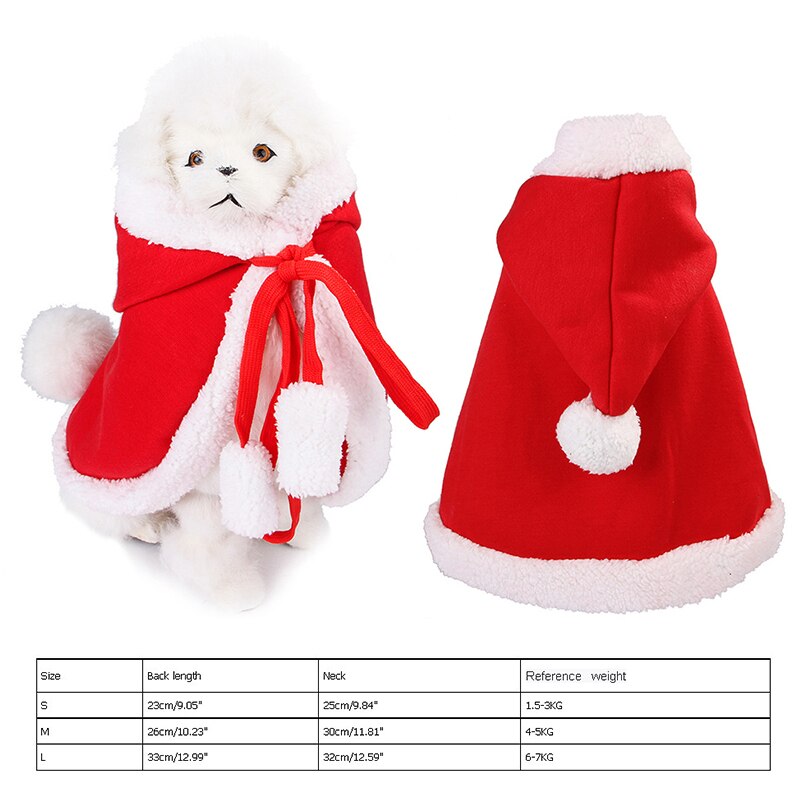 KFX-1146301 Pet Christmas Coat for Cats and Dogs - Festive Cloak Design