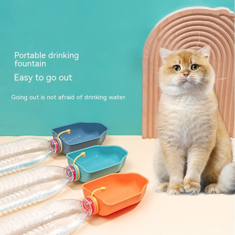 KFX-1147965 Portable Pet Outdoor Water Dispenser with Accompanying Cup - Available in Green, Orange, and Blue