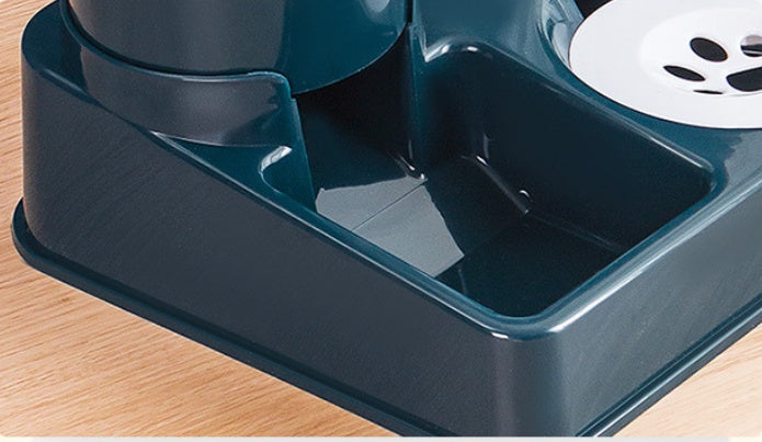 KFX-1148093 Automatic Pet Feeder with Integrated Cat and Dog Bowl for Convenient Feeding