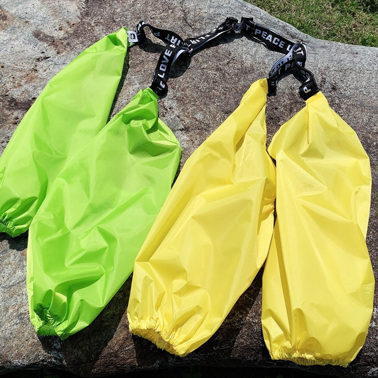 KFX-1149501 Adjustable Cotton Raincoat for Dogs - Four-Legged Waterproof Design in Yellow Green, Sizes S to XL