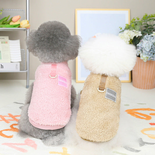 KFX-1152445 Fluffy Coral Fleece Jacket for Pets in Multiple Colors and Sizes