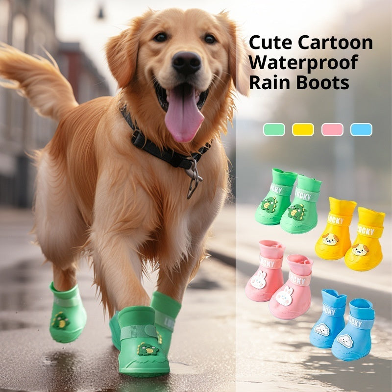 KFX-1154493 Waterproof Anti-Slip Dog Shoes for Medium and Large Breeds, Multiple Sizes Available