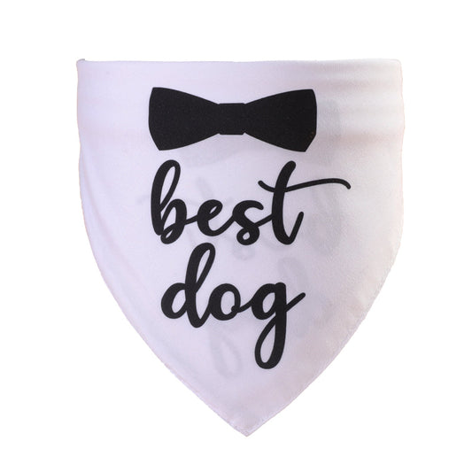 KFX-1155261 Double-Layer Polyester Pet Saliva Towel for Wedding Season - Size 48x48x70cm, Fits Neck Circumference 25-48CM