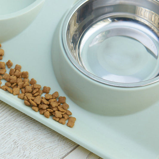 KFX-1157821 Stainless Steel Double Pet Bowl - Safe, Durable and Easy to Clean