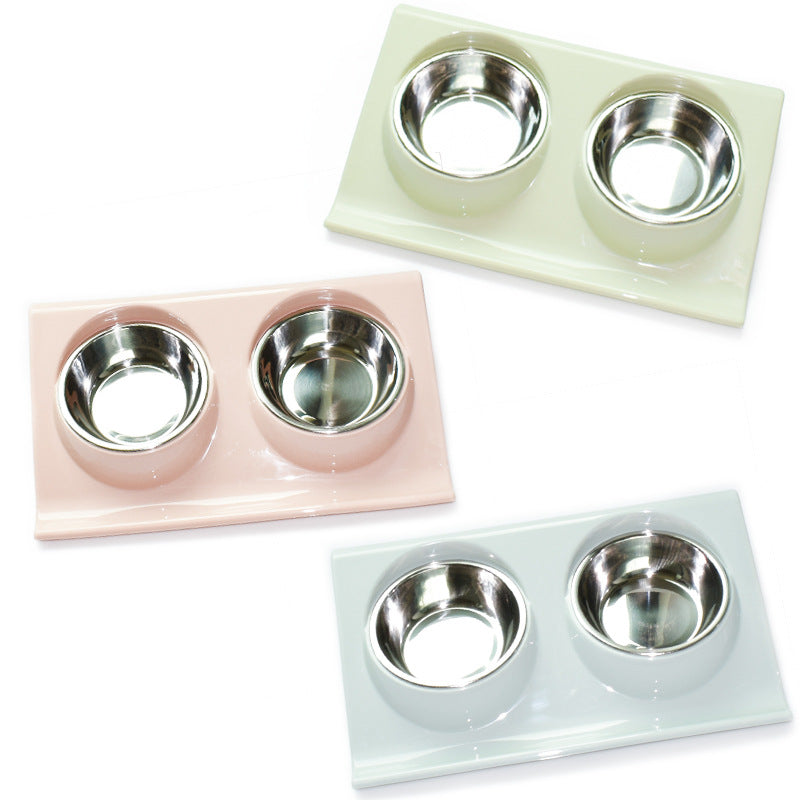 KFX-1157821 Stainless Steel Double Pet Bowl - Safe, Durable and Easy to Clean
