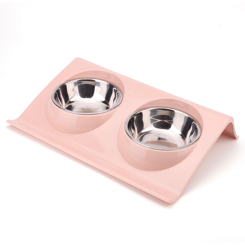 KFX-1157821 Stainless Steel Double Pet Bowl - Safe, Durable and Easy to Clean