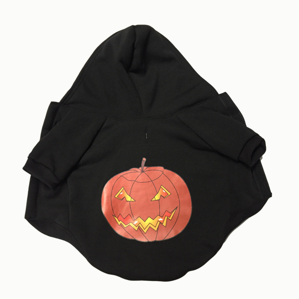 KFX-1158205 Autumn and Winter Casual Crewneck Sweatshirt for Pets in Halloween Pumpkin Design