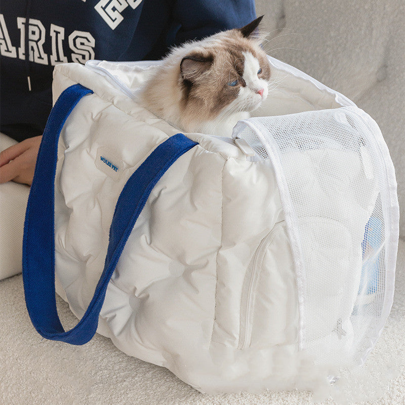 KFX-1159869 One Shoulder Medium-Sized Pet Carrier Bag for Winter Warmth