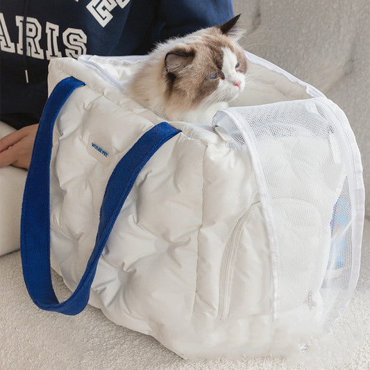 KFX-1159869 One Shoulder Medium-Sized Pet Carrier Bag for Winter Warmth
