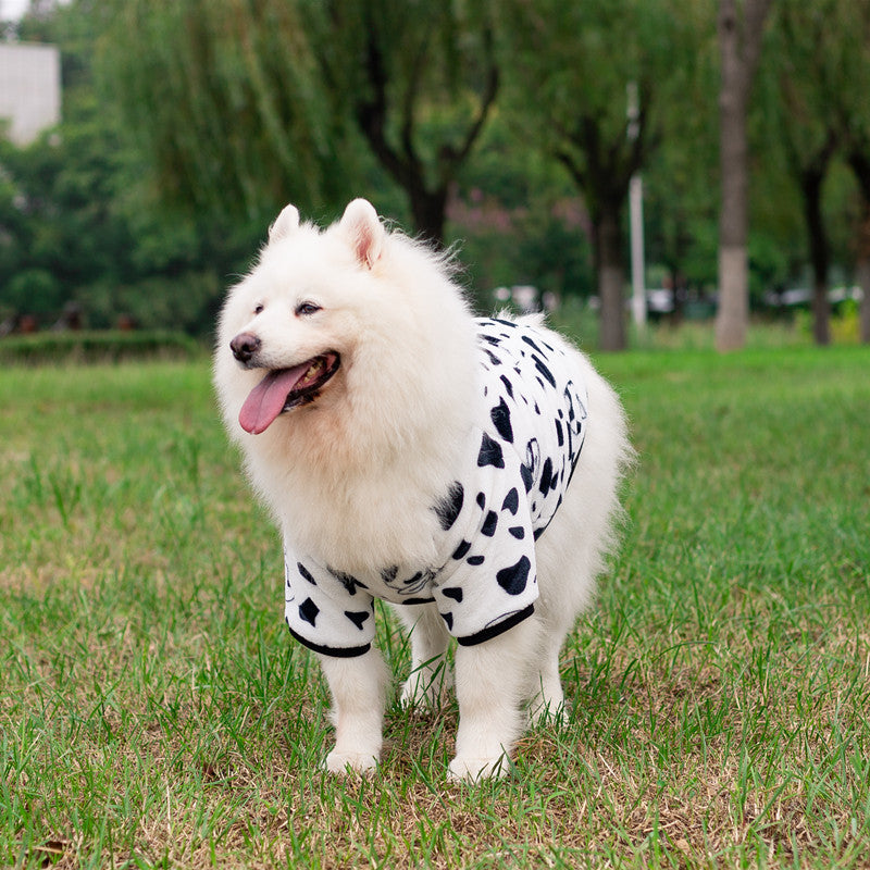KFX-1161789 Cow Print Dog Transformation Dress for Big Dogs - Sizes 3XL to 9XL
