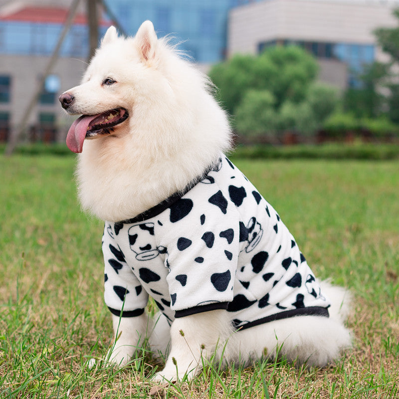 KFX-1161789 Cow Print Dog Transformation Dress for Big Dogs - Sizes 3XL to 9XL