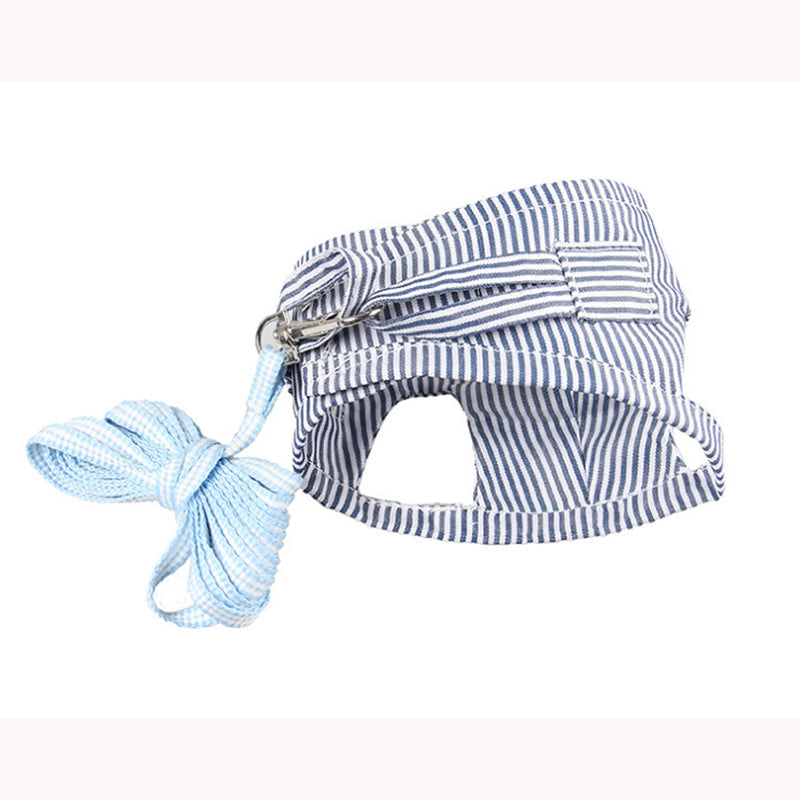 KFX-1162685 Comfortable Cotton Traction Leash for Small Pets - 1.8m Long with Bow Drawing Design